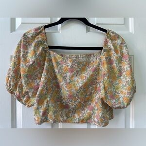 Floral Puff Sleeve Top
